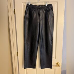 Madewell Black Perfect Vintage Faux Leather Pants